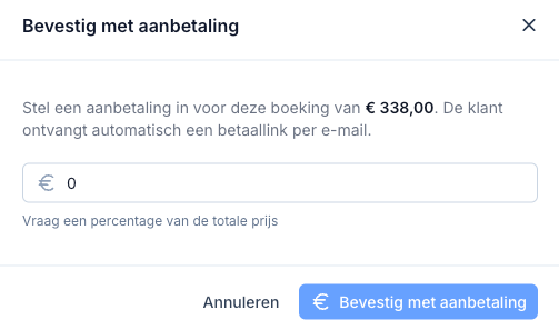 Aanbetalingen