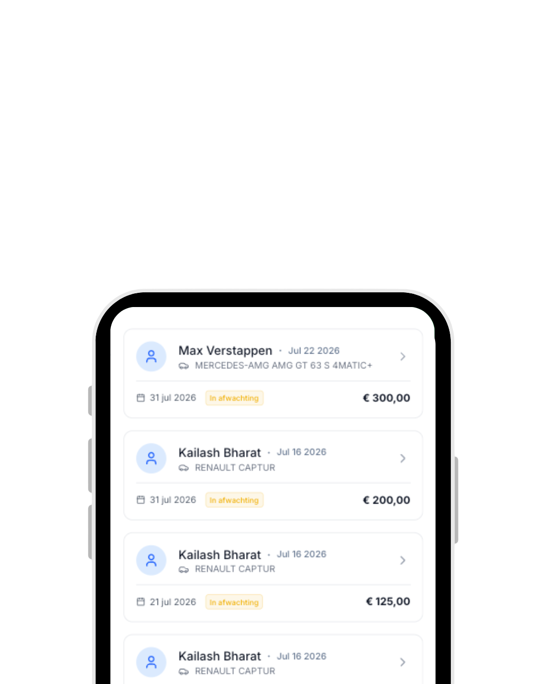 Widget boekingsaanvraag